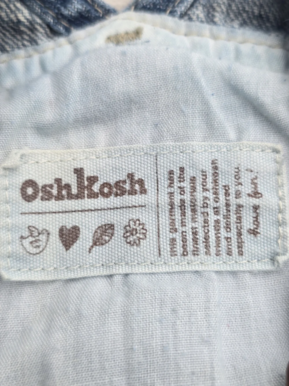 Vintage OshKosh B'gosh Denim Blue Girls' Overall Dress Size 3T